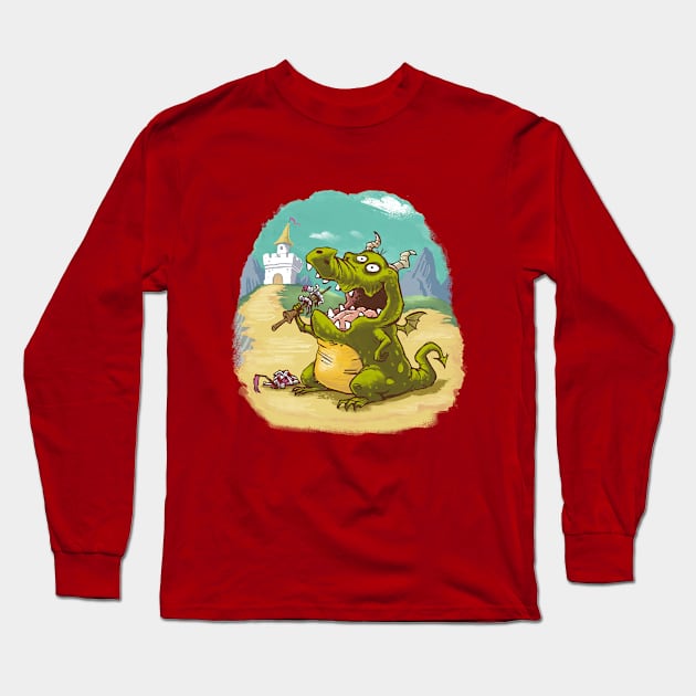 Visit to White Castle Long Sleeve T-Shirt by Raging Sockmonkey